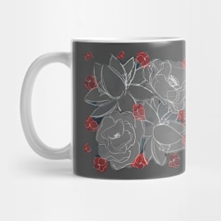 Inverted messy flowers Mug